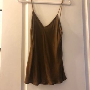 Mes Demoiselles gold velvet tank from Intermix
